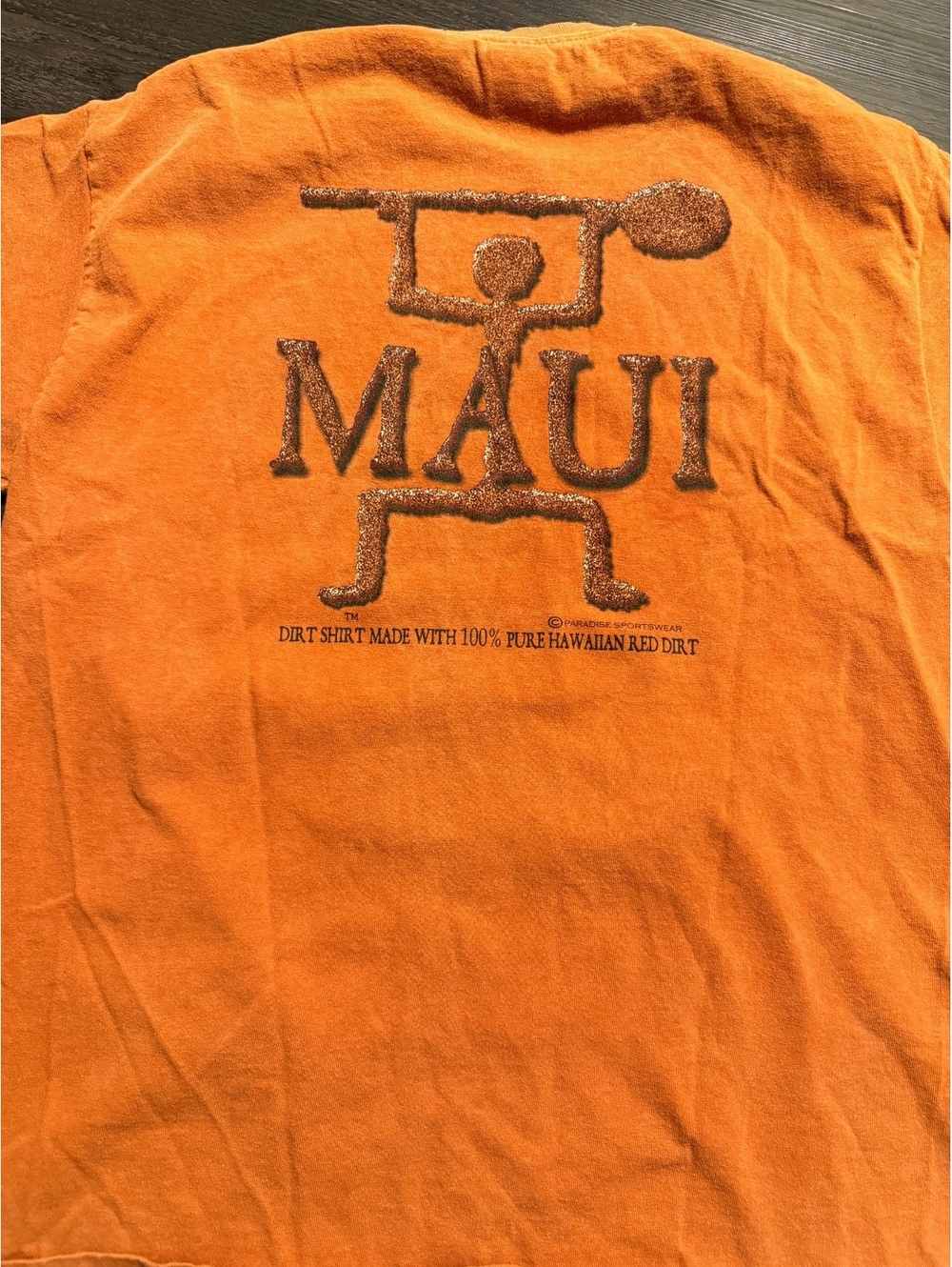 Vtg Hawaii Original Red Dirt Graphic Puff Print Shirt L